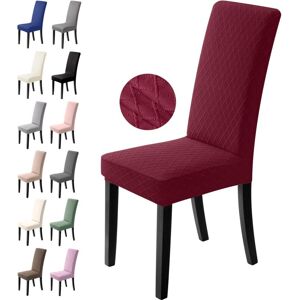 TINOR Chair Cover, 4 Pieces Chair Covers, Stretch Dining Chair Cover, Universal Washable Removable Slipcover (Burgundy) TINOR Chair Cover, 4 Pieces Chair Covers, Stretch Dining Chair Cover, Universal Washable Removable Slipcover (Burgundy)