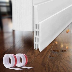 Linghhang - 2-Piece White Door Bottom Seal - Self-Adhesive, Noise-Reducing, Insect-Proof, Heat-Resistant, Cold-Resistant Linghhang - 2-Piece White Door Bottom Seal - Self-Adhesive, Noise-Reducing, Insect-Proof, Heat-Resistant, Cold-Resistant