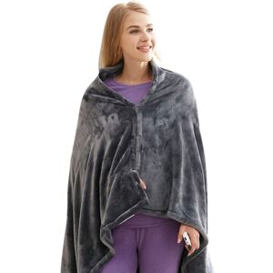 Serbia - Châle chauffant usb 150 x 85 cm, 3 réglages, poncho électrique portable avec boutons, lavable en machine Serbia - Châle chauffant usb 150 x 85 cm, 3 réglages, poncho électrique portable avec boutons, lavable en machine