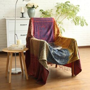 TINOR Chenille Blanket, Jacquard Tassel Sofa Blanket TINOR Chenille Blanket, Jacquard Tassel Sofa Blanket