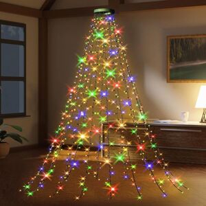 TINOR Christmas Tree String Lights, 2M 16 Branch 400 led Christmas Tree String Lights, Waterproof Christmas Lights for Christmas Tree Decoration TINOR Christmas Tree String Lights, 2M 16 Branch 400 led Christmas Tree String Lights, Waterproof Christmas Lights for Christmas Tree Decoration