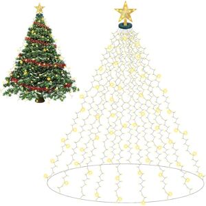 TINOR Christmas Tree String Lights, 400LED 16 x 2m Christmas Tree Curtain Lights, Christmas Tree Light Chain, Bright Christmas Lights TINOR Christmas Tree String Lights, 400LED 16 x 2m Christmas Tree Curtain Lights, Christmas Tree Light Chain, Bright Christmas Lights