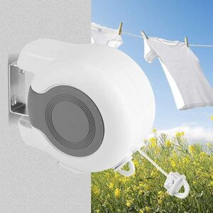 Tinor - Clothes Dryer, Wall-mounted retractable clothesline dryer with 2 13m clotheslines Clothesline Tinor - Clothes Dryer, Wall-mounted retractable clothesline dryer with 2 13m clotheslines Clothesline