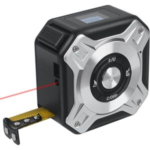 Linghhang - 2 in 1 Laser Tape Measure, Rechargeable Laser Tape Measure with 40m Laser and 5m Tape, usb Rechargeable with lcd Backlight, Digital Linghhang - 2 in 1 Laser Tape Measure, Rechargeable Laser Tape Measure with 40m Laser and 5m Tape, usb Rechargeable with lcd Backlight, Digital