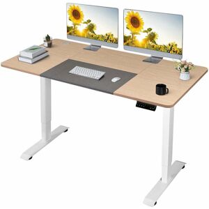 Devoko - Height Adjustable Electric Standing Desk Office Computer Desk Stand Up Desk For Home Office with Memory Smart Pannel,140 cm,Beige - Beige Devoko - Height Adjustable Electric Standing Desk Office Computer Desk Stand Up Desk For Home Office with Memory Smart Pannel,140 cm,Beige - Beige