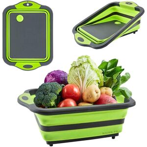 TINOR Folding cutting board camping accessories multifunctional silicone folding container portable kitchen table drain basket suitable for fruit and TINOR Folding cutting board camping accessories multifunctional silicone folding container portable kitchen table drain basket suitable for fruit and