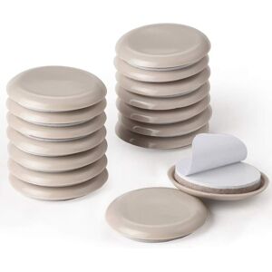 Linghhang - Furniture Pads 16 Pieces Self Adhesive 54mm Round Furniture Sliders for Floor Protector (Beige) Linghhang - Furniture Pads 16 Pieces Self Adhesive 54mm Round Furniture Sliders for Floor Protector (Beige)