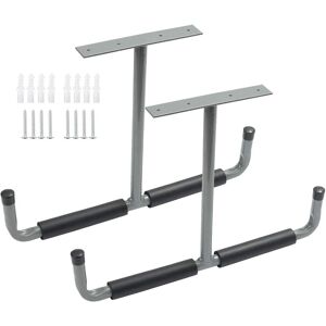 Tinor - Garage Hook, Double Bike Hook Wall Mounted Steel Storage Hook with eva Non-Slip Coating, Utility Storage Hooks for Tools, Bikes, Folding Tinor - Garage Hook, Double Bike Hook Wall Mounted Steel Storage Hook with eva Non-Slip Coating, Utility Storage Hooks for Tools, Bikes, Folding