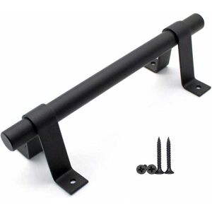 Linghhang - Vintage Barn Door Handles Carbon Steel Sliding Door Handles with Screws Black Linghhang - Vintage Barn Door Handles Carbon Steel Sliding Door Handles with Screws Black