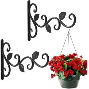 Tinor - Hanging Basket Brackets, Iron Wall Mounted Hanging Hooks, Metal Outdoor Hanging Brackets(2Pcs) Tinor - Hanging Basket Brackets, Iron Wall Mounted Hanging Hooks, Metal Outdoor Hanging Brackets(2Pcs)