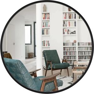 Tinor - Hanging Wall Mirror, hd Glass Round Mirror for Decorating, Bathroom, Living Room Bedroom Black,40x40cm Tinor - Hanging Wall Mirror, hd Glass Round Mirror for Decorating, Bathroom, Living Room Bedroom Black,40x40cm