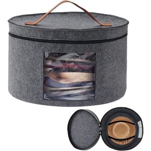Tinor - Hat Storage Box with Lid, 17 Inch Diameter Pop Up Hat Boxes, Foldable Travel Hat Tinor - Hat Storage Box with Lid, 17 Inch Diameter Pop Up Hat Boxes, Foldable Travel Hat