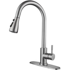 TINOR Kitchen Sink Faucet, Stainless Steel, Silver TINOR Kitchen Sink Faucet, Stainless Steel, Silver