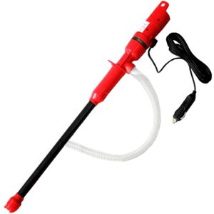 Tinor - Liquid Transfer Pump Portable Electric Petrol Gasoline Diesel Fluid Pump Fish Tank Pond Pump with Red Suction Tube 12V Tinor - Liquid Transfer Pump Portable Electric Petrol Gasoline Diesel Fluid Pump Fish Tank Pond Pump with Red Suction Tube 12V