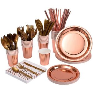 Tinor - Luxury Cutlery - Paper Glasses, Plates, Forks and Knives, Spoons, Straws, Paper, Paper, Pink Tinor - Luxury Cutlery - Paper Glasses, Plates, Forks and Knives, Spoons, Straws, Paper, Paper, Pink