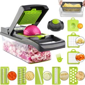 Tinor - Mandoline Slicer, 12 in 1 Multifunctional Kitchen Vegetable Cutter, 7 Replaceable Stainless Steel Food Choppers with Egg Separator, Hand Tinor - Mandoline Slicer, 12 in 1 Multifunctional Kitchen Vegetable Cutter, 7 Replaceable Stainless Steel Food Choppers with Egg Separator, Hand