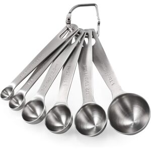 TINOR Measuring Spoons Set of 6: Kitchen Measuring Spoons Set, 18/8 Stainless Steel (1/8 tsp, 1/4 tsp, 1/2 tsp, 1 tsp, 1/2 tbsp and 1 tbsp) for Dry TINOR Measuring Spoons Set of 6: Kitchen Measuring Spoons Set, 18/8 Stainless Steel (1/8 tsp, 1/4 tsp, 1/2 tsp, 1 tsp, 1/2 tbsp and 1 tbsp) for Dry