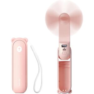 Tinor - Mini Portable Handheld Fan 3 in 1 Rechargeable Battery Operated Fan with Power Bank-Pink Tinor - Mini Portable Handheld Fan 3 in 1 Rechargeable Battery Operated Fan with Power Bank-Pink
