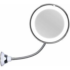 Serbia - Miroir cosmétique avec col de cygne, grossissement 10x, éclairé par led, avec ventouse puissante, orientable à 360 degrés, lumière du jour, Serbia - Miroir cosmétique avec col de cygne, grossissement 10x, éclairé par led, avec ventouse puissante, orientable à 360 degrés, lumière du jour,
