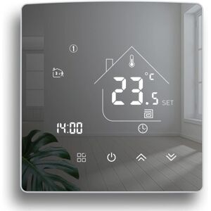 TINOR Mirror Thermostat Heating Thermostat Programmable Room Thermostat Digital Wall Thermostat for Electric Underfloor Heating 16A TINOR Mirror Thermostat Heating Thermostat Programmable Room Thermostat Digital Wall Thermostat for Electric Underfloor Heating 16A