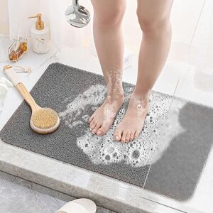 Linghhang - Non-slip bathroom floor mat, suitable for shower room, gray and black 40x60CM, high absorbent quick-drying material, comfortable and Linghhang - Non-slip bathroom floor mat, suitable for shower room, gray and black 40x60CM, high absorbent quick-drying material, comfortable and
