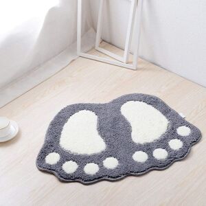 Linghhang - Non-slip bathroom mat (gray), 67x48 cm, quick-drying design, suitable for bedrooms, kitchens and hallways, easy to clean and maintain, Linghhang - Non-slip bathroom mat (gray), 67x48 cm, quick-drying design, suitable for bedrooms, kitchens and hallways, easy to clean and maintain,