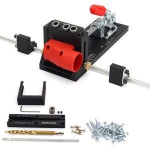 KINGSO Oblique Drilling Jig 12-42mm 3/8'' 9.5mm ENJOYWOOD XK4 PRO MAX Aluminum Alloy Adjustable Woodworking Drilling Guide with Stabilizer Bar Stop Block KINGSO Oblique Drilling Jig 12-42mm 3/8'' 9.5mm ENJOYWOOD XK4 PRO MAX Aluminum Alloy Adjustable Woodworking Drilling Guide with Stabilizer Bar Stop Block