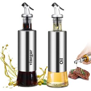 TINOR Oil Bottle,300ML Vinegar Bottle Oil/Vinegar Dispenser,Olive Oil Dispenser Stainless Steel Glass Oil Bottle TINOR Oil Bottle,300ML Vinegar Bottle Oil/Vinegar Dispenser,Olive Oil Dispenser Stainless Steel Glass Oil Bottle