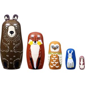 SERBIA Ours poupées gigognes russes Matryoshka en bois empilable ensemble emboîté 5 pièces jouets amusants faits à la main pour enfants Noël fête des mères SERBIA Ours poupées gigognes russes Matryoshka en bois empilable ensemble emboîté 5 pièces jouets amusants faits à la main pour enfants Noël fête des mères