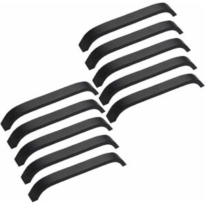 Linghhang - Pack of 10 Black Modern Furniture Handles 160mm Cabinet Door Handles with Screws Linghhang - Pack of 10 Black Modern Furniture Handles 160mm Cabinet Door Handles with Screws