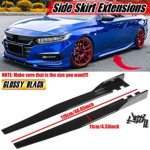 KINGSO Pair of 119cm Side Skirts Extensions Splitters Glossy Black For Car Sedan Coupe 2 door 4 door Universal KINGSO Pair of 119cm Side Skirts Extensions Splitters Glossy Black For Car Sedan Coupe 2 door 4 door Universal