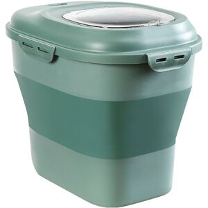 Tinor - Pet Food Storage Container, Polyethylene/TPR, Foldable, Green Tinor - Pet Food Storage Container, Polyethylene/TPR, Foldable, Green