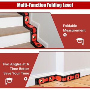 Linghhang - Foldable Spirit Level, Magnetic Multi-function Easy-to-read Bubble Level, Bubble Stair, Angle Tube, Multi-angle Measurement, Measuring Linghhang - Foldable Spirit Level, Magnetic Multi-function Easy-to-read Bubble Level, Bubble Stair, Angle Tube, Multi-angle Measurement, Measuring