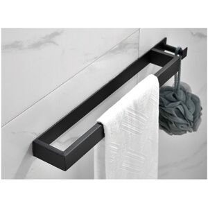 Serbia - Porte-serviettes sans perçage noir mat - Porte-serviettes en bande inox 304 - avec crochet - autocollant 40 cm - pour salle de bain Serbia - Porte-serviettes sans perçage noir mat - Porte-serviettes en bande inox 304 - avec crochet - autocollant 40 cm - pour salle de bain