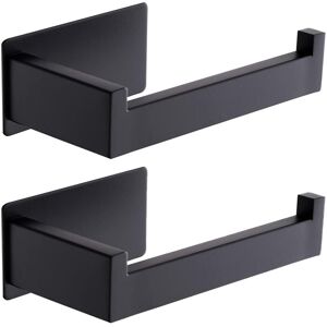 Linghhang - Stainless Steel Wall Mounted Toilet Paper Holder, No Drilling Required, Suitable for Bathroom and Kitchen, Black Linghhang - Stainless Steel Wall Mounted Toilet Paper Holder, No Drilling Required, Suitable for Bathroom and Kitchen, Black
