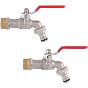 SEVENGIRL Set of 2 High-Quality Brass Water Taps, Rust and Frost Resistant + Free Hose Connector + Ebook for Garden, Washing Machine, Rain Barrel SEVENGIRL Set of 2 High-Quality Brass Water Taps, Rust and Frost Resistant + Free Hose Connector + Ebook for Garden, Washing Machine, Rain Barrel