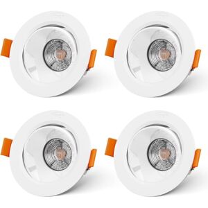 TINOR Set of 4 Extra Flat Recessed Led Spotlights 7W Bathroom Spotlights Led Recessed Neutral White 4000K 700LM for Recessed Ceiling Kitchen Recessed TINOR Set of 4 Extra Flat Recessed Led Spotlights 7W Bathroom Spotlights Led Recessed Neutral White 4000K 700LM for Recessed Ceiling Kitchen Recessed