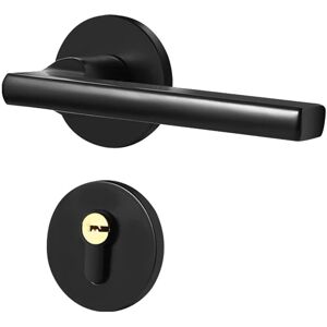 TINOR Single Door Handle Lever, Black Door Handle bb wc pz Design Interior Door Handle Aluminum Door Handle with Slim and Contemporary Round Design TINOR Single Door Handle Lever, Black Door Handle bb wc pz Design Interior Door Handle Aluminum Door Handle with Slim and Contemporary Round Design