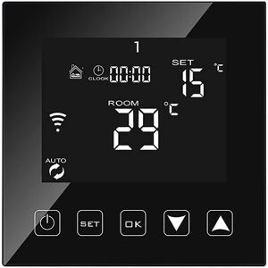 Tinor - Smart WiFi Thermostat Connected for Boiler/Water Floor Heating 3A Wired Alexa/Google Assistant/Tuya Smart Life app Compatible, Programmable Tinor - Smart WiFi Thermostat Connected for Boiler/Water Floor Heating 3A Wired Alexa/Google Assistant/Tuya Smart Life app Compatible, Programmable