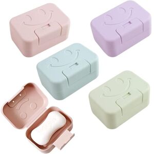 Linghhang - 4 Pack Travel Soap Box, Soap Dish with Lid Portable Plastic Soap Box Soap Case Easy to Clean Soap Storage Box for Bathroom Sink Travel Linghhang - 4 Pack Travel Soap Box, Soap Dish with Lid Portable Plastic Soap Box Soap Case Easy to Clean Soap Storage Box for Bathroom Sink Travel