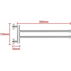 LINGHHANG (2-arm)Wall Mounted Towel Rack 180° Towel Holder Towel Rail Stainless Steel Towel Bar Chrome LINGHHANG (2-arm)Wall Mounted Towel Rack 180° Towel Holder Towel Rail Stainless Steel Towel Bar Chrome
