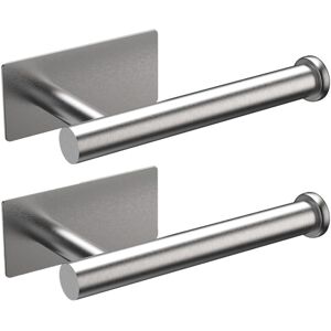 Linghhang - Set of two stainless steel wall mounted toilet paper holders, self-adhesive toilet paper holder without drilling Linghhang - Set of two stainless steel wall mounted toilet paper holders, self-adhesive toilet paper holder without drilling
