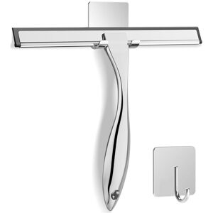 Linghhang - Stainless Steel Shower Scraper with Wall Hook, Self-Adhesive Bathroom Glass Wiper Linghhang - Stainless Steel Shower Scraper with Wall Hook, Self-Adhesive Bathroom Glass Wiper