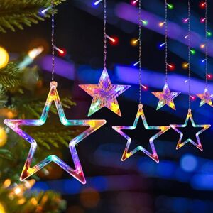 TINOR Star String Lights, 3.5M Star Curtain Lights, 8 Lighting Modes, Indoor/Outdoor Christmas Decoration, Waterproof String Lights for Balcony TINOR Star String Lights, 3.5M Star Curtain Lights, 8 Lighting Modes, Indoor/Outdoor Christmas Decoration, Waterproof String Lights for Balcony