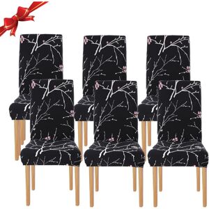 TINOR Stretch Dining Chair Cover, Washable Universal Chair Cover, Easy to Clean Chair Cover (6 Pieces) TINOR Stretch Dining Chair Cover, Washable Universal Chair Cover, Easy to Clean Chair Cover (6 Pieces)