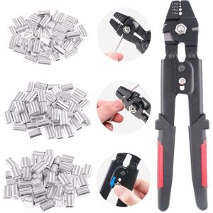 Tinor - Terminal Crimping Pliers, Crimping Pliers up to 2.2mm with 180pcs 1.2/1.5/2mm Double Barrel Aluminum Ferrules Tinor - Terminal Crimping Pliers, Crimping Pliers up to 2.2mm with 180pcs 1.2/1.5/2mm Double Barrel Aluminum Ferrules