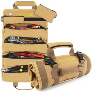 Tinor - Tool Bag, Heavy Duty Roll Up Tool Organizer with 6 Tool Pouches for Mechanic, Carpenter, Electrician and Hobbyist Tinor - Tool Bag, Heavy Duty Roll Up Tool Organizer with 6 Tool Pouches for Mechanic, Carpenter, Electrician and Hobbyist