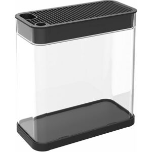 Tinor - Transparent rectangular knife holder, universal, 2-tier model, removable, plastic, black Tinor - Transparent rectangular knife holder, universal, 2-tier model, removable, plastic, black
