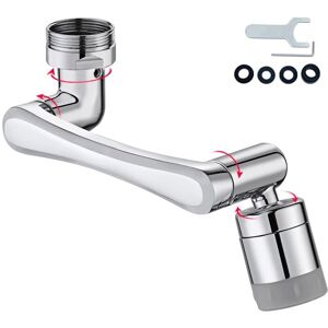 Tinor - Universal faucet, 1080 degrees, energy saving function, two shower/bubble modes, chrome, silver Tinor - Universal faucet, 1080 degrees, energy saving function, two shower/bubble modes, chrome, silver