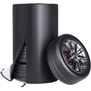 Tinor - Universal Tire Cover, 85 x 120 cm Tire Storage Cover, 420D Oxford Protective Cover for 4 Tires, Tire Bag (Black) Tinor - Universal Tire Cover, 85 x 120 cm Tire Storage Cover, 420D Oxford Protective Cover for 4 Tires, Tire Bag (Black)